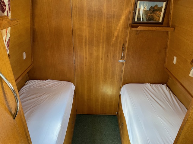 Rearmost cabin, made as single beds