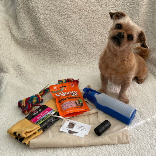 Complimentary bag of dog goodies